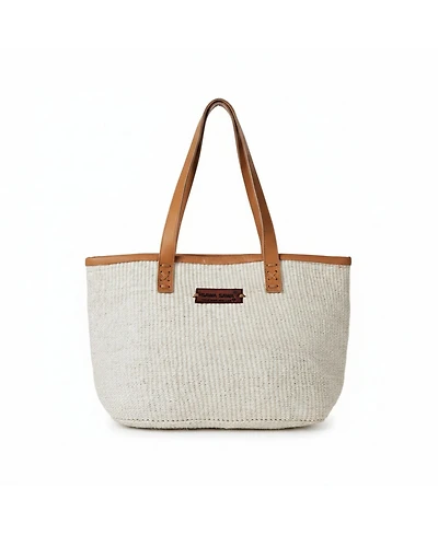Sawa Sawa Calm Waters Handmade Sisal Straw Work/Office Tote Bag