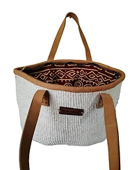 Sawa Sawa Calm Waters Handmade Sisal Straw Work/Office Tote Bag