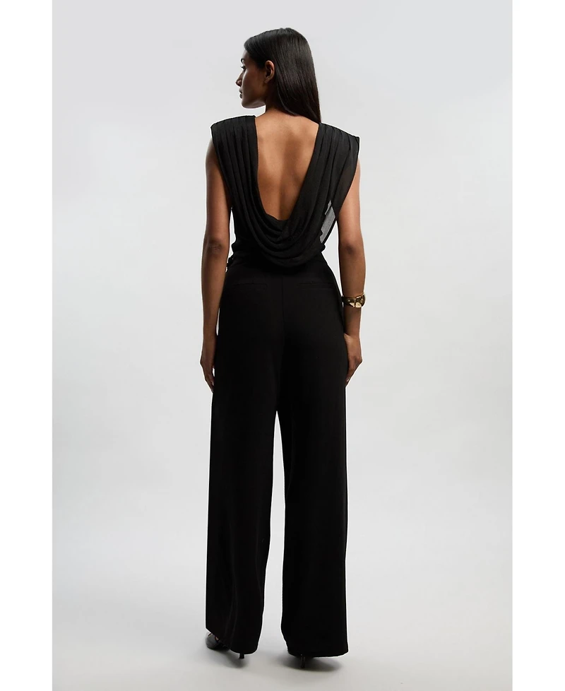 Karen Millen Women's Tailored Crepe Buckle Trousers