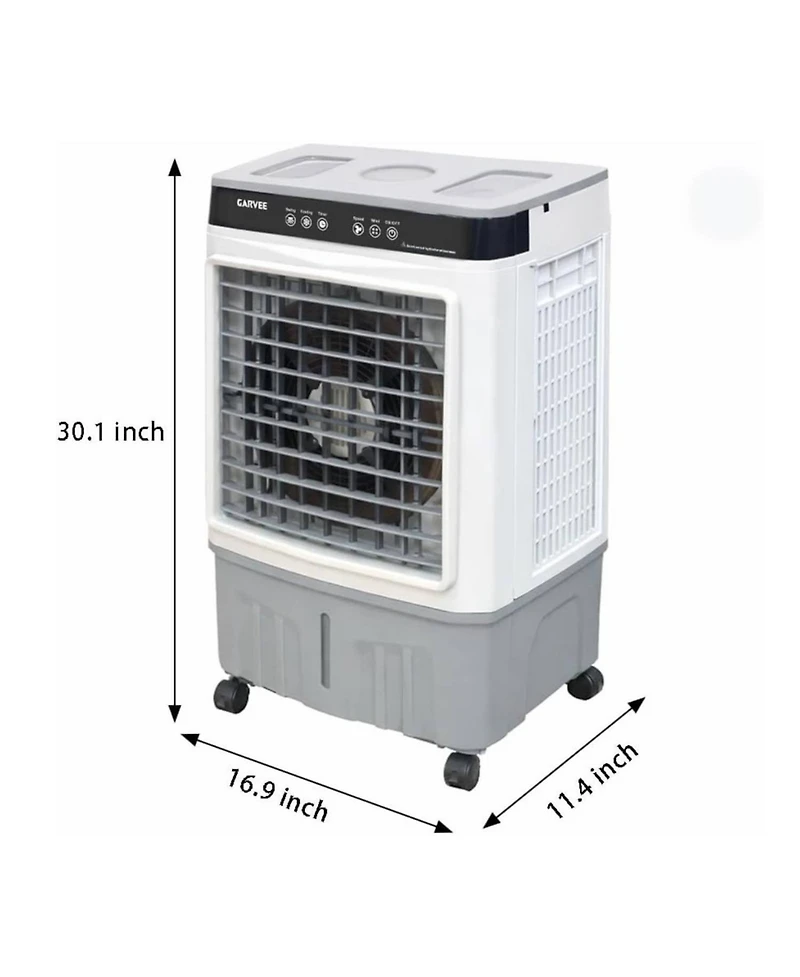 Xo 3-Speed Evaporative Cooler, Cooling Fan for Living Room, Office and Garage with 8.2 gal Water Tank