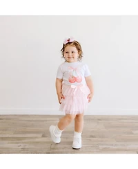 Sweet Wink Baby Girls Cherry Tulle Bow Baby Headband