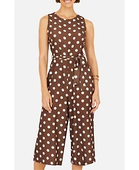 Yumi Women's Polka Dot Culotte Jumpsuit