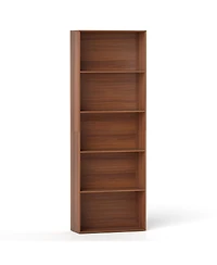 Gymax 5-Tier Freestanding Open Bookshelf w/2 Anti-tipping Devices for Living Room