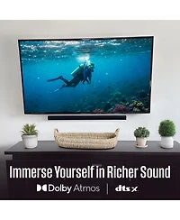 Westinghouse 2.0 Compact Soundbar, 120W with Dolby Atmos & Digital Plus, eARC Hdmi, Bluetooth, Roku Tv Ready