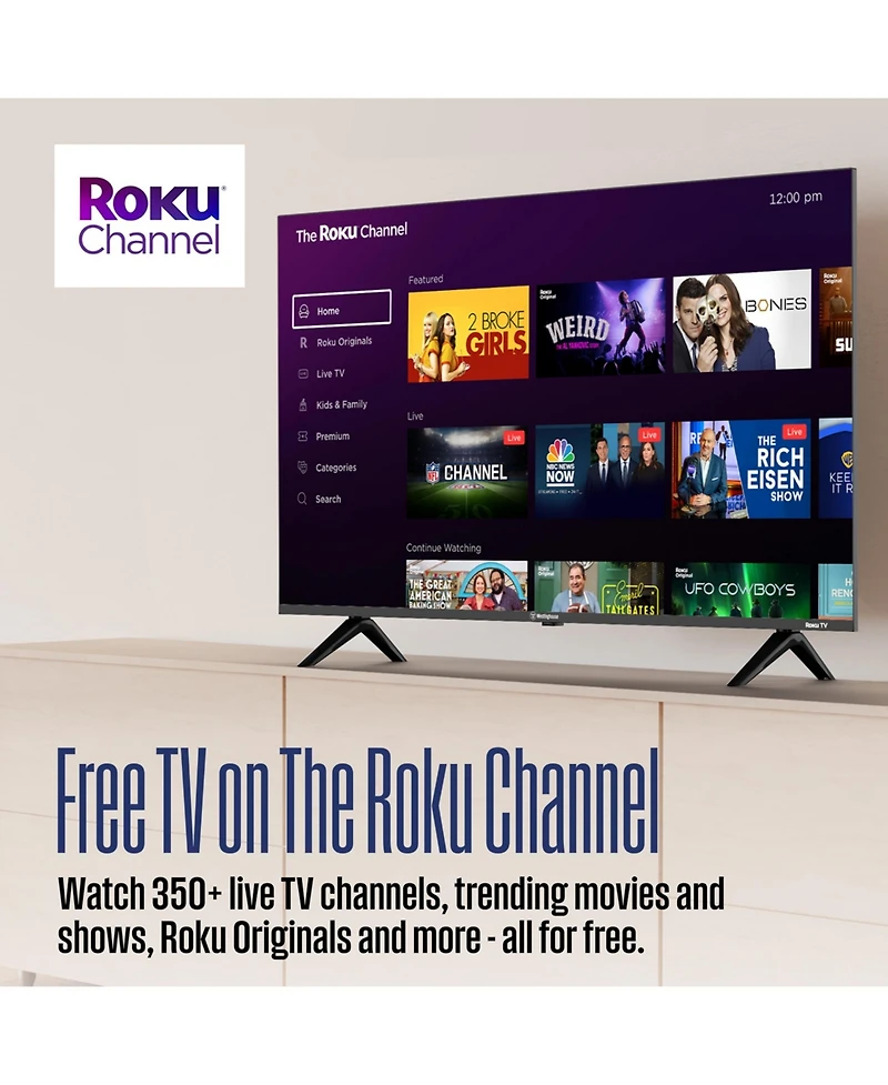 Westinghouse 43" Roku Smart Tv – 1080p Full Hd Led with Wi-Fi, Flat Screen Compatible with Apple HomeKit, Alexa, Google Assistant