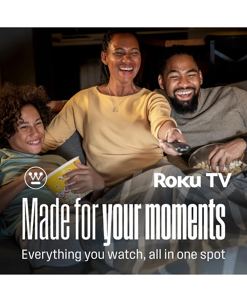 Westinghouse 65" Mini-led 4K Uhd Roku Tv w/ Qled, Dolby Vision, Apple HomeKit & AirPlay 2