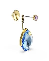 Swarovski Gold-Tone Plated Ice Blue Gema Earrings