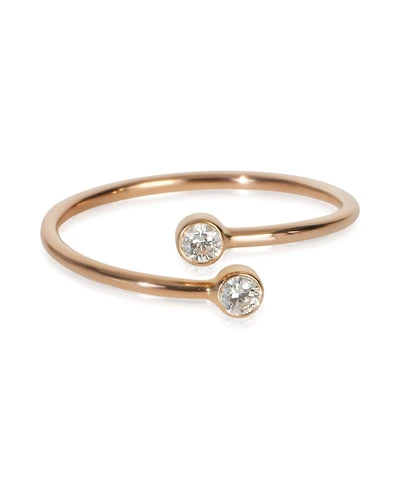 Pre-Owned Tiffany & Co Rose Gold Diamond Elsa Peretti Hoop Ring