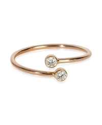 Pre-Owned Tiffany & Co Rose Gold Diamond Elsa Peretti Hoop Ring