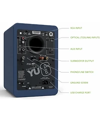 Kanto YU6 Powered Speakers, Bluetooth, Phono Preamp, 200W, 5.25" Kevlar Driver, Remote, Pair