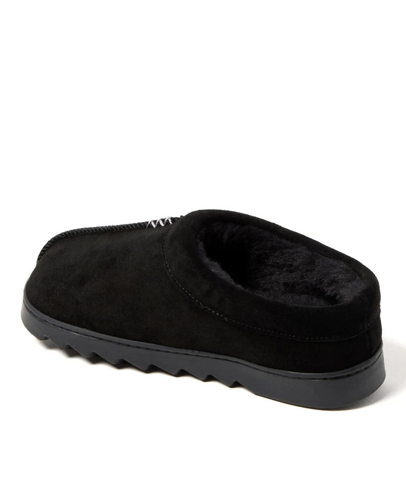 Dearfoams Doreen Genuine Suede Clog with Prayer Seam Slipper