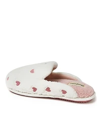 Dearfoams Women's Teddy Heart Scuff