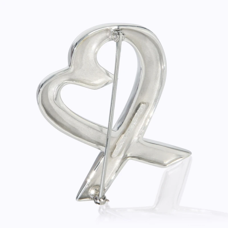 Pre-Owned Tiffany and Co Sterling Silver Paloma Picasso Loving Heart Brooch