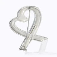 Pre-Owned Tiffany and Co Sterling Silver Paloma Picasso Loving Heart Brooch