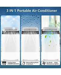 Xo 10,000 Btu Portable Ac, Cooling, Dehumidifier and Fan for Rooms up to 450 Sq. Ft., Quiet Sleep Setting