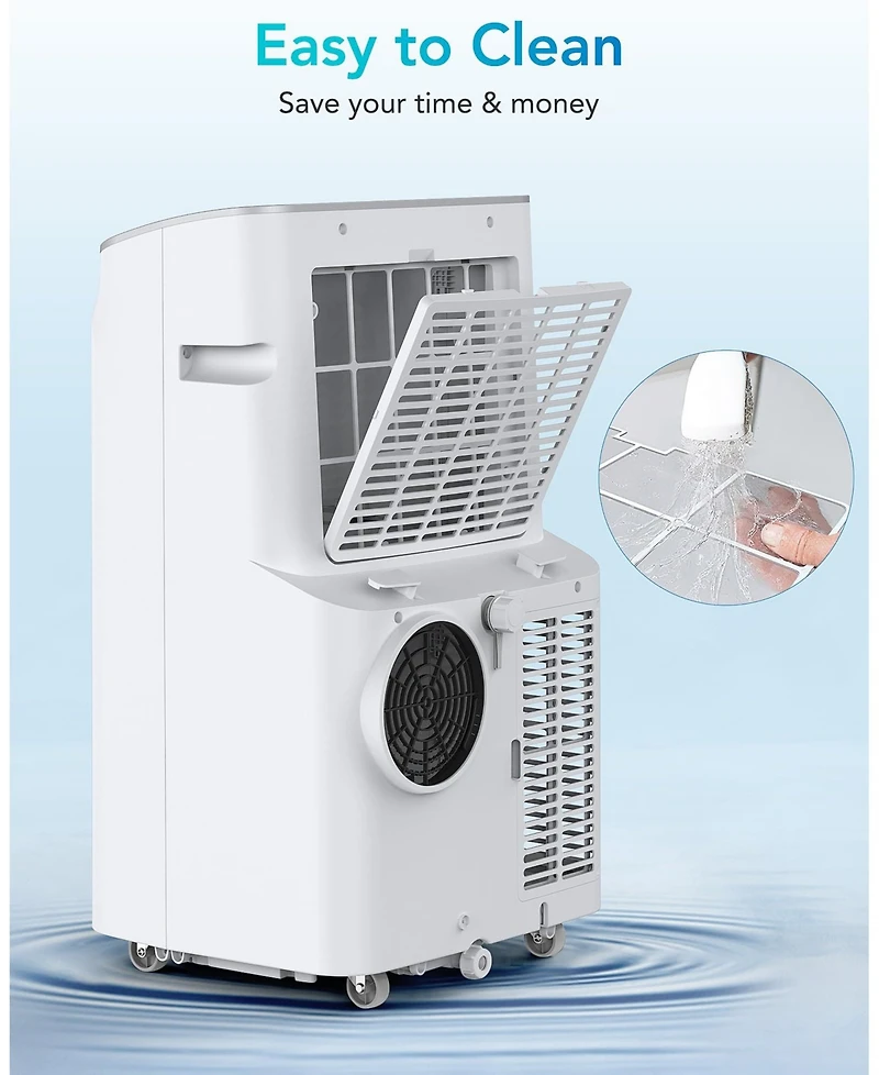 Xo 12,000 Btu Portable Ac, 4-in-1 Cooling, Fan, Dehumidifier and Sleep Mode, Remote, Window Kit, Auto-Evaporation