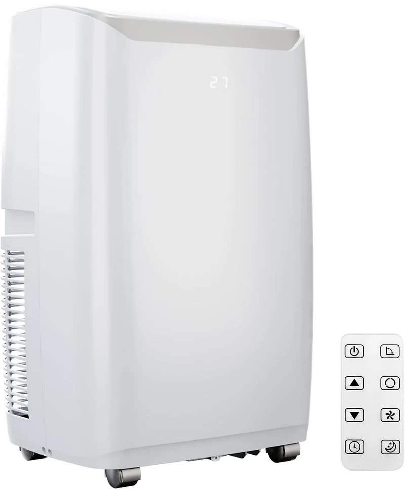 Xo 12,000 Btu Portable Ac, 3-in-1 Cooling, Fan and Dehumidifier, Auto Swing, Quiet Remote, 24-Hour Timer, Window Kit