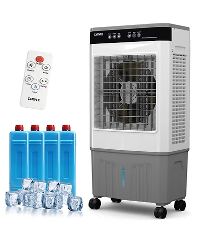 Xo Evaporative Air Cooler, 3000 Cfm, 5.3 Gal Tank, 120degree(s) Oscillation, 3 Speeds, Remote and Timer, Portable for Garage