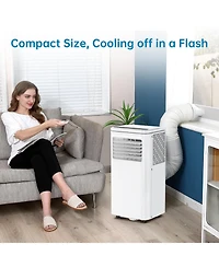 Xo 8,000 Btu Portable Ac, Quiet Cooling, Dehumidifier and Fan for Rooms Up to 350 Sq. Ft., Remote, Timer, Window Kit