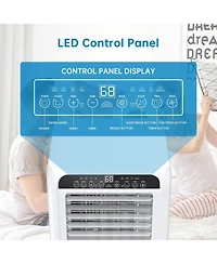 Xo Portable 8000 Btu Air Conditioner with Remote, Energy Efficient and Quiet Operation for Rooms Up to 350 Sq.Ft, 24H Timer