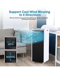 Xo 8,000 Btu Portable Air Conditioner with Remote, Led Panel, Dehumidifier and Fan for Rooms up to 350 Sq. Ft
