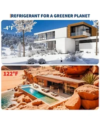 Xo 9000 Btu Mini Split Ac and Heat Pump, 19 SEER2 Ductless Inverter System, Cools and Heats 450 Sq. Ft, Complete Kit, Quiet Operation