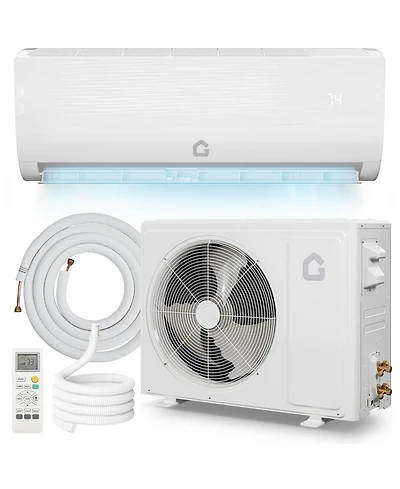 Xo 9000 Btu Mini Split Ac/Heat Pump, 19 SEER2 Inverter 6-in-1 Ductless System, Cools 450 Sq. Ft, Installation Kit, 115V