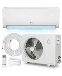 Xo 9000 Btu Mini Split Ac/Heat Pump, 19 SEER2 Inverter 6-in-1 Ductless System, Cools 450 Sq. Ft, Installation Kit, 115V