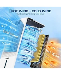 Xo 10L Evaporative Air Cooler, 3 Wind Speeds, 12H Timer, Remote Control, Portable Cooling Fan for Large Rooms, 120V