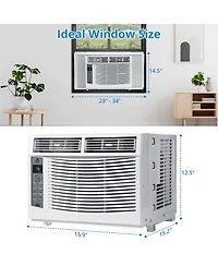Xo 6000 Btu Window Ac Unit, 3-in-1 Air Conditioner, Sleep and Eco Mode, Timer, 115V