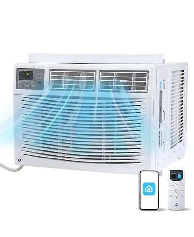 Xo 12000 Btu Window Ac, WiFi Air Conditioner, Cools 550 Sq. Ft, 3-in-1 Cooling, Remote Control, Easy Install