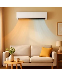 Xo 23 SEER2 208-230V Wall-Mounted Ductless Ac Unit, 18000BTU Mini Split Air Conditioner with Heater Cools Rooms Up to 1250 Sq. Ft.