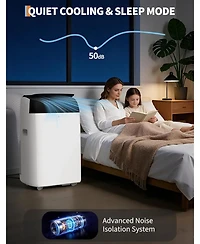 Xo 14000 Btu Plus Portable Air Conditioners with Fast Cool, Fan Speed, Dehumidifying, Auto Mode for Living Room, Dorm