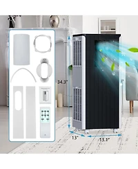 Xo 8000 Btu 3-in-1 Portable Air Conditioner, Quiet Ac with Fan and Built-in Dehumidifier, Cools Rooms Up to 350 Sq. Ft. for Home, Dorm, Office