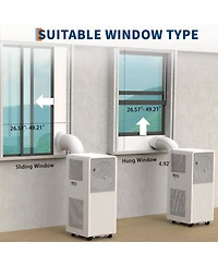 Xo Space-Saving 10,000 Btu Portable Air Conditioner, Easy Operation for Home and Office for Rooms up to 450 sq.ft.