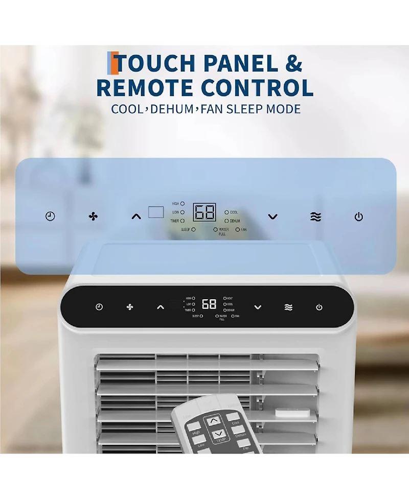 Xo 10000 Btu Portable Air Conditioners with Heat Function, Dehumidifier and Fan for Bedroom, Living Room Up to 450 Sq.Ft. White