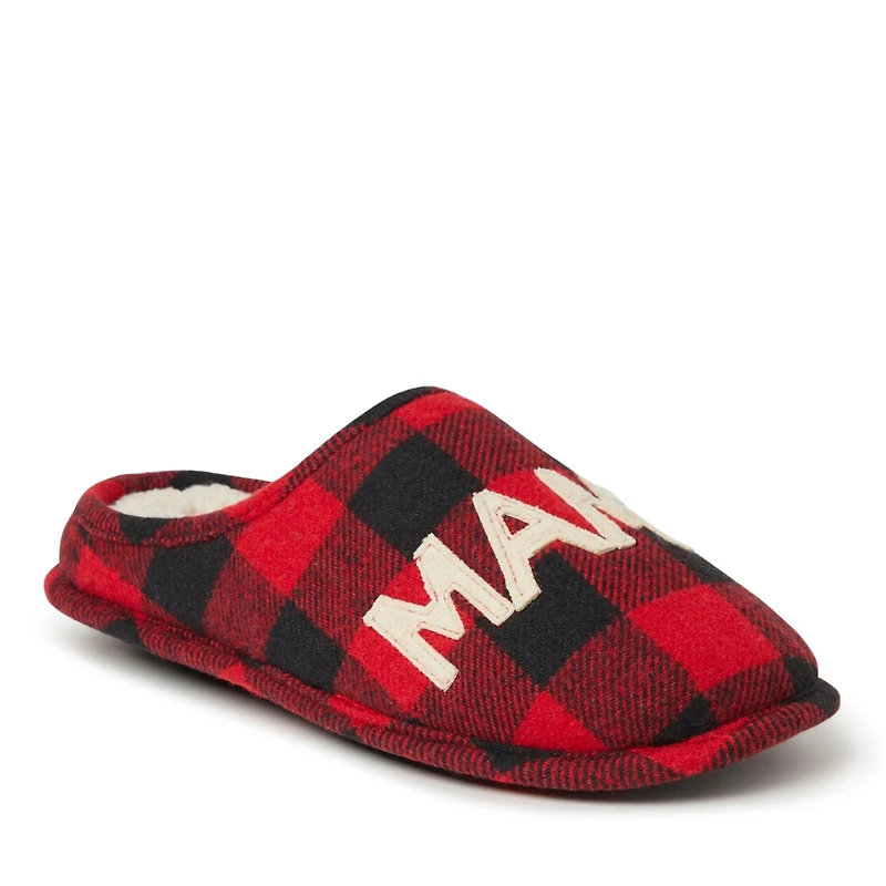 Dearfoams Family Plan Buffalo Check Slipper