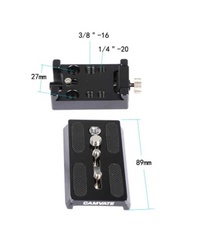 Camvate Manfrotto Quick Release Plate Assembly with Sliding Plate