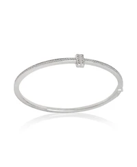 Pre-Owned Tiffany & Co White Gold Diamond Tiffany T Narrow Hinged Bracelet