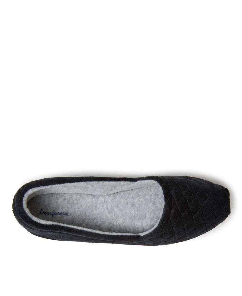 Dearfoams Women's Katie Velour Closed Back Slipper