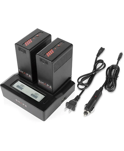 Shape Bp-u Dual Lcd Charger with 2x Bp-U65 Lithium-ion Batteries