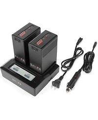 Shape Bp-u Dual Lcd Charger with 2x Bp-U65 Lithium-ion Batteries