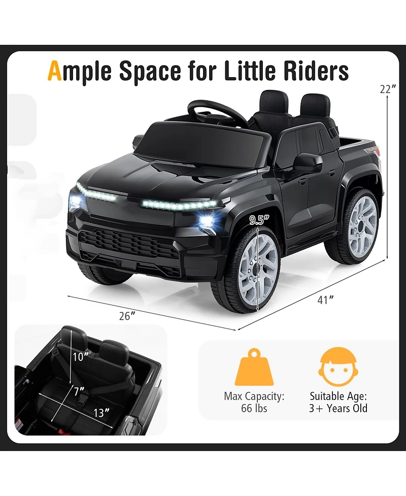 Slickblue Kids 12V Ride On Truck with Remote Control Electric Car