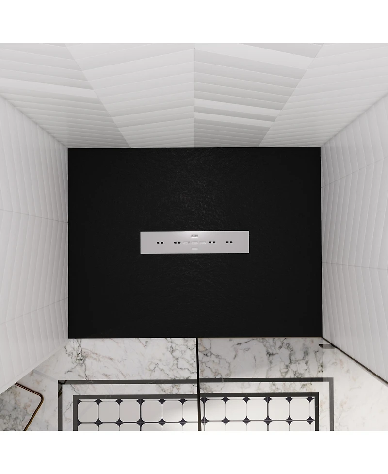 Casainc Low-Profile Smc Shower Base with Non-Slip Smc Solid Surface