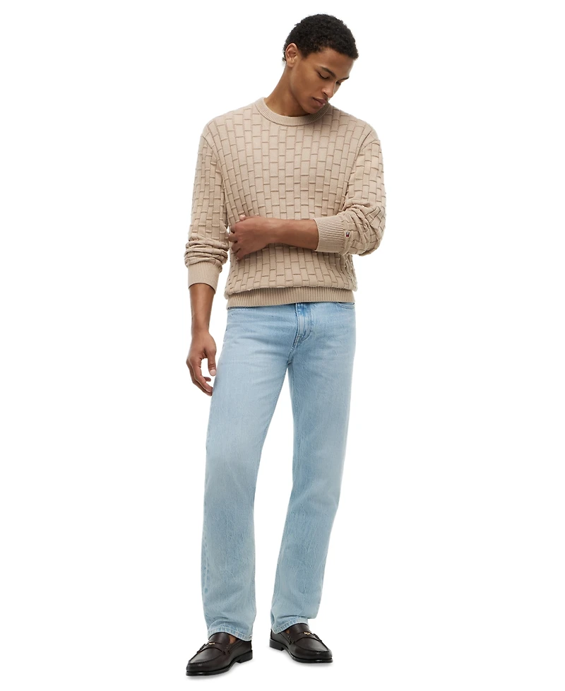 Tommy Hilfiger Men's Mock Cable Crewneck Sweater