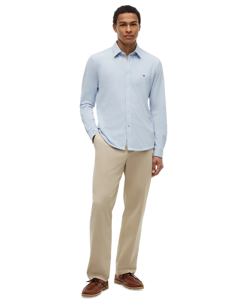 Tommy Hilfiger Men's Knit Pique Long-Sleeve Shirt