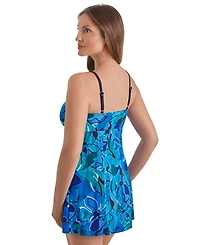 ShapeSolver Sport by Mimi Flamingo Women's Scoop Neck Printed Swim Dress