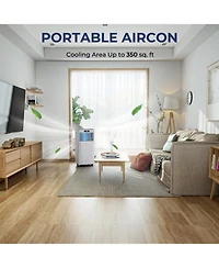 Ecooso 10000 Btu 4-in-1 Portable Air Conditioner for Rooms up to 350 sq.ft