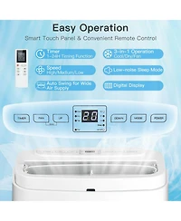 Ecooso 9000 Btu(Ashrae) 3-in-1 Portable Air Conditioner with Remote Control