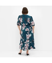 City Chic Plus Size Bri Floral Wrap Dress